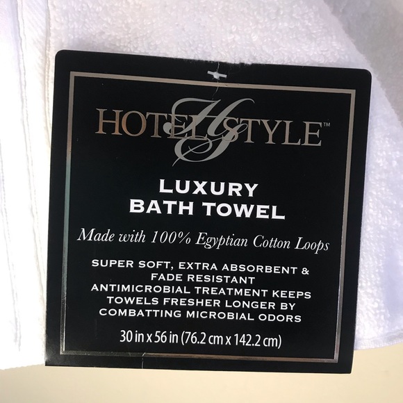 Luxury Bath Towel Hotel Style Egyptian Cotton Loops 30x 56 inches - Picture 2 of 6